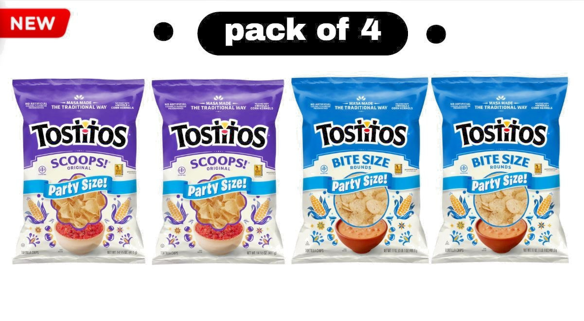 🥑🔥 Tostitos Tortilla Chips Variety Pack – 4 Bags Bundle 🔥🥑