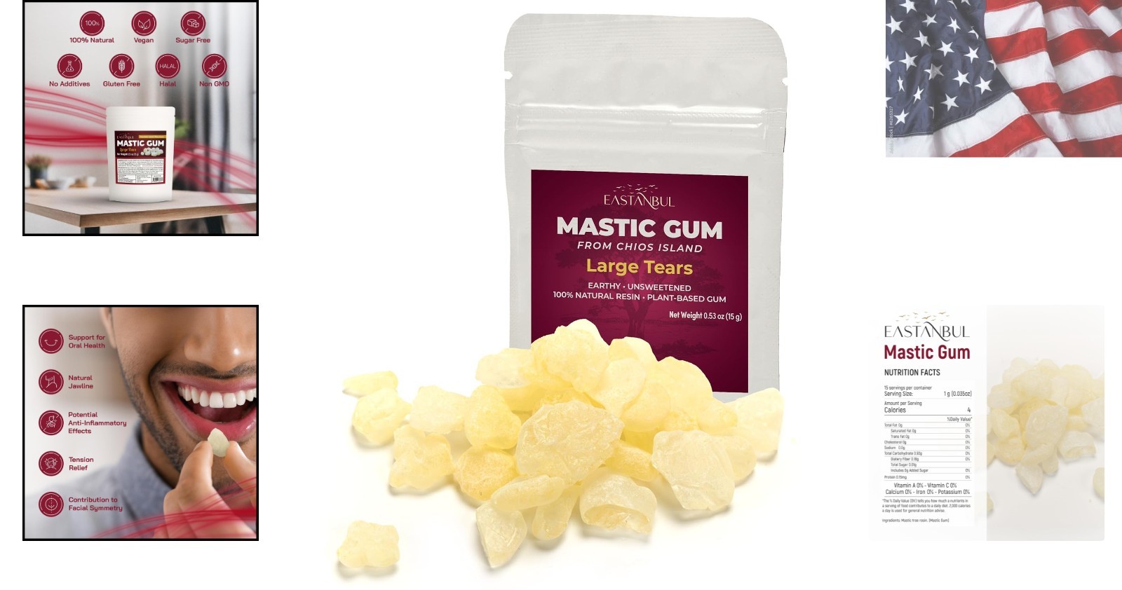 Mastic Gum Chewing Gum, 0.53oz15g Mastic Chewing Mewing for Jawline, Large Si…