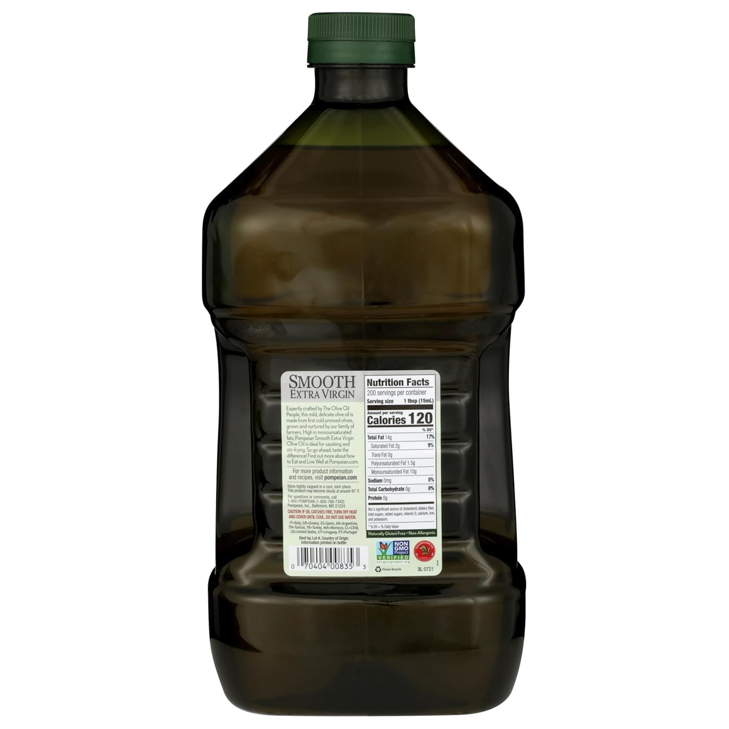Smooth Extra Virgin Olive Oil – 101 Fl Oz – First Cold Pressed Olive Oil for …