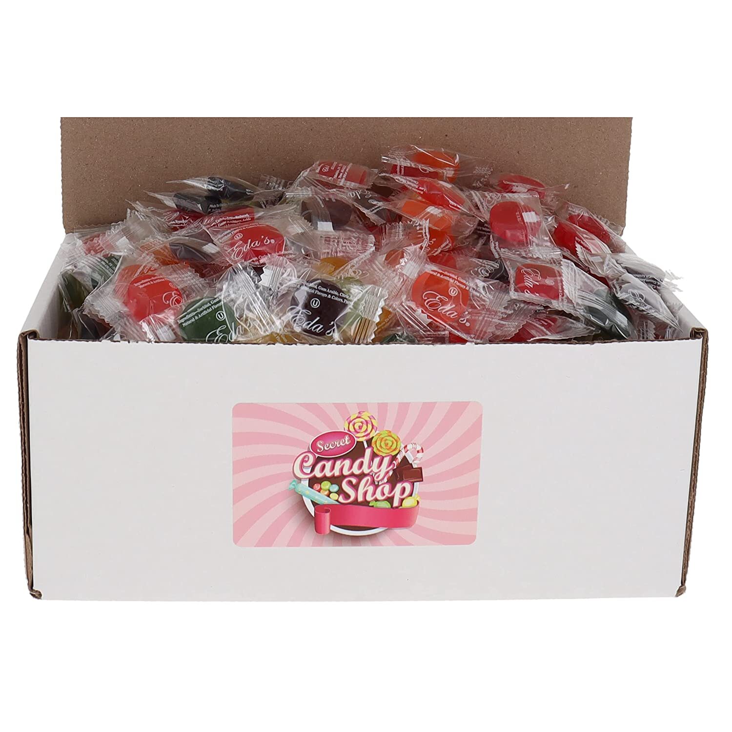 Eda’s Sugar Free Hard Candy Fat Free Zero Carbs Bulk in Box (Assorted Fruit)