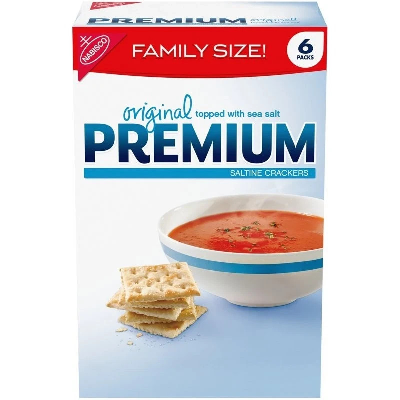 Premium Saltine Crackers, Family Size, 24 oz
