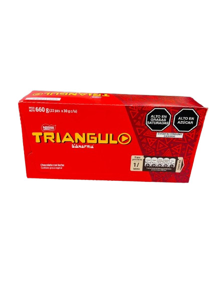 Nestle. – TRIANGULO – CHOCOLATES Caja X 22- Pzs X 30 g – 660 g