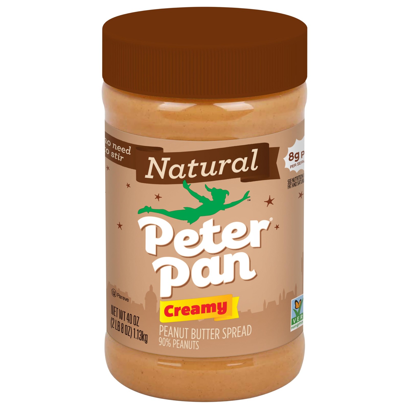 Peter Pan Natural Creamy Peanut Butter Spread, 40 OZ 40 Ounce (Pack of 1)