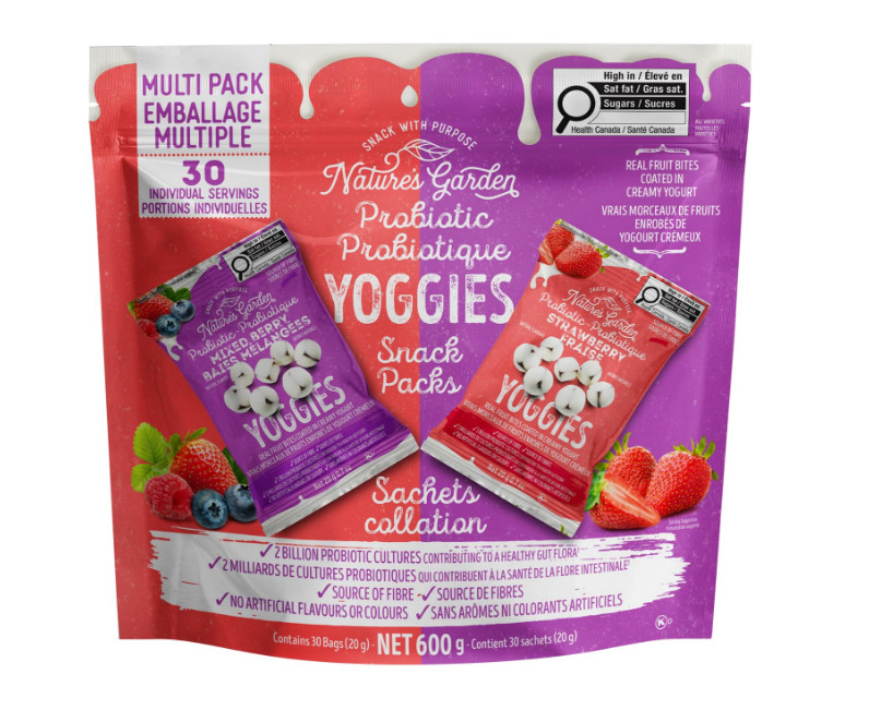 Nature’s Garden Probiotic Yoggies, Mixed Berry & Strawberry, 0.7 Ounce (30 Pack)