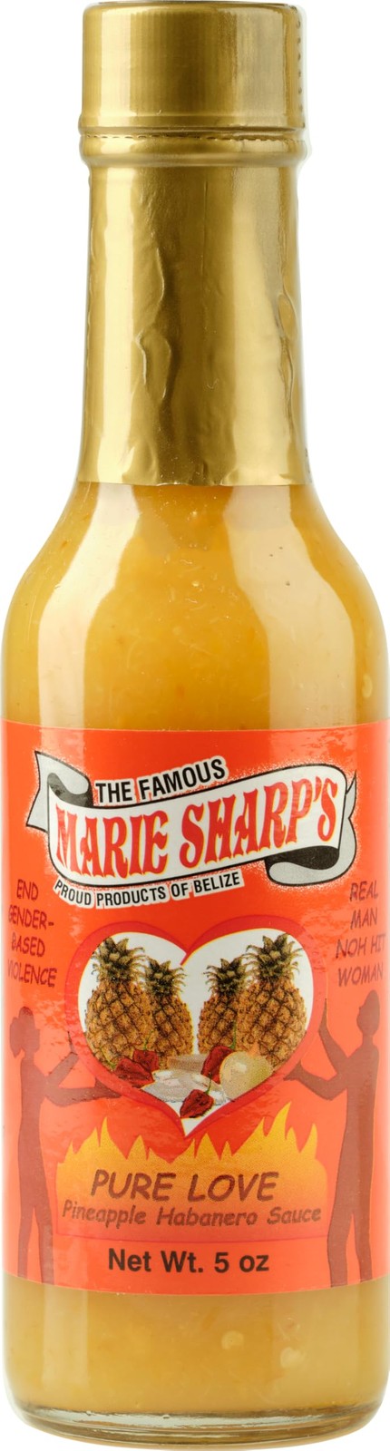 Marie Sharp’s Pure Love Pineapple Habanero Pepper Sauce, 5 Ounce (Pack of 1)