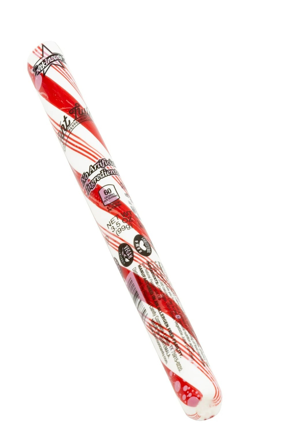 Atkinson’s MINT TWIST Giant PEPPERMINT Candy Cane Stick-Vegan/Gluten-Free {2 PK}