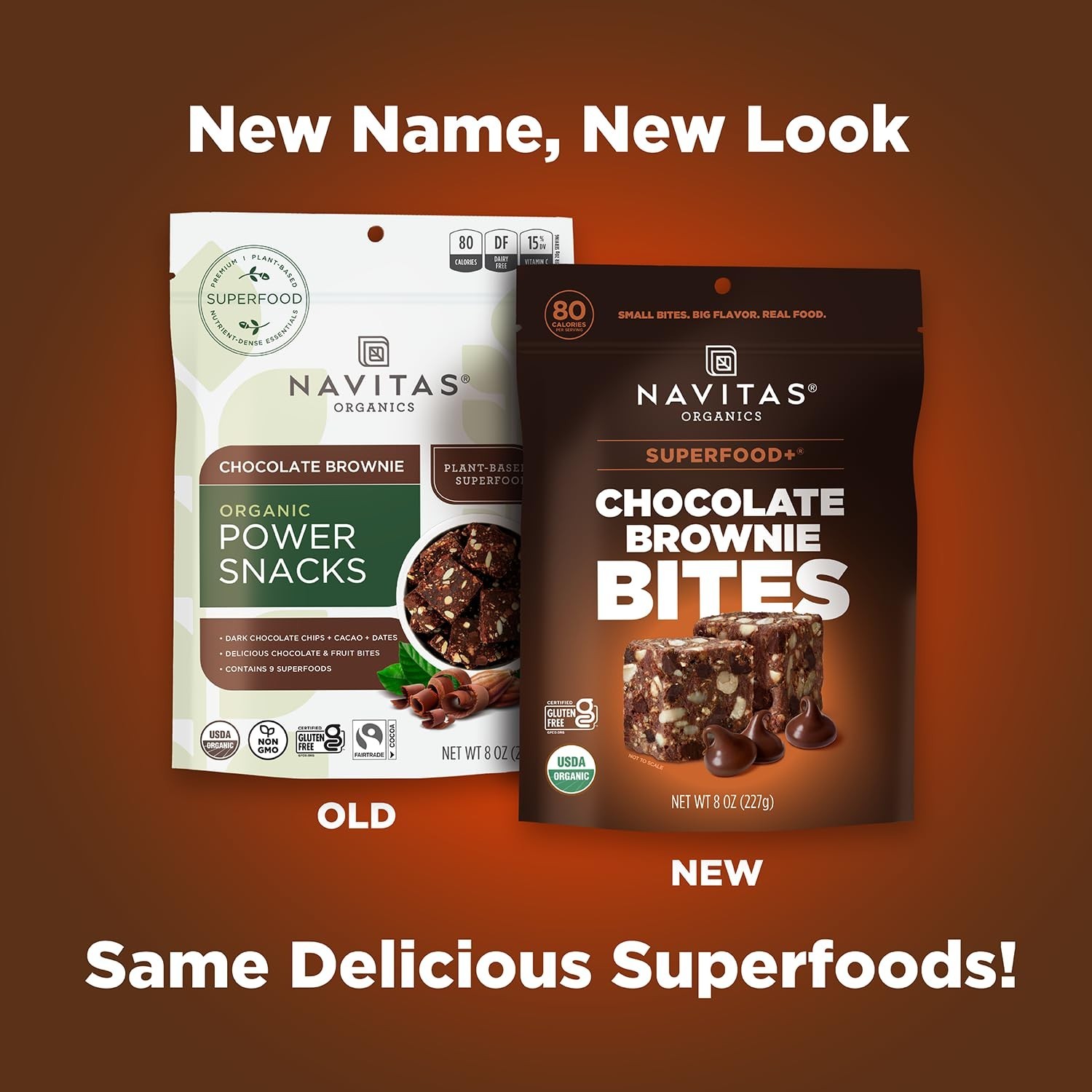 Navitas Organics Superfood Power Snacks, Chocolate Cacao, 8oz