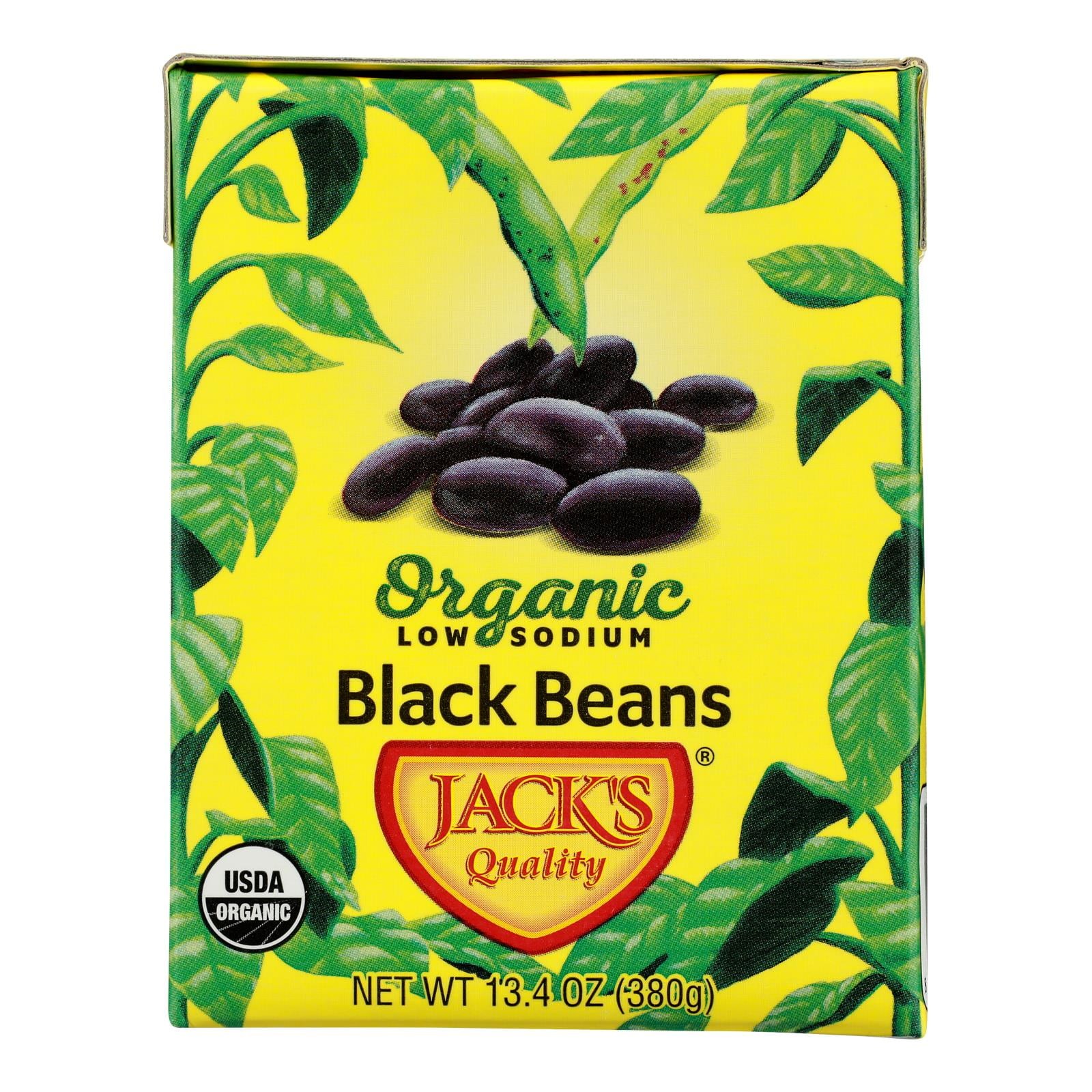 Jacks Quality Beans Black Low Sodium Organic, 13.4 oz
