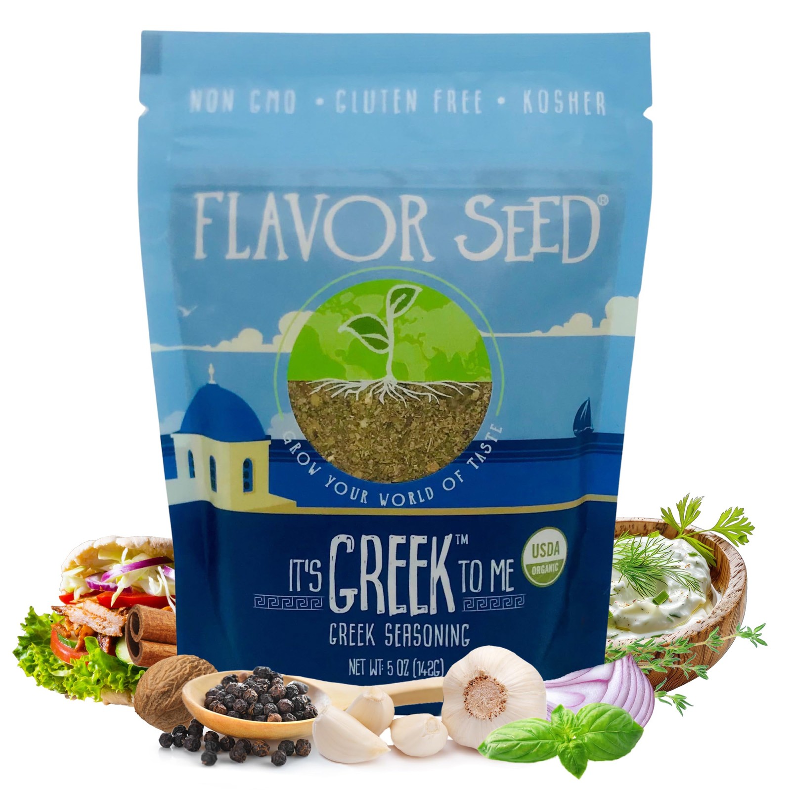 It’s Greek To Me, Organic Greek Seasoning Blend, Gyro & Tzatziki Seasoning, K…