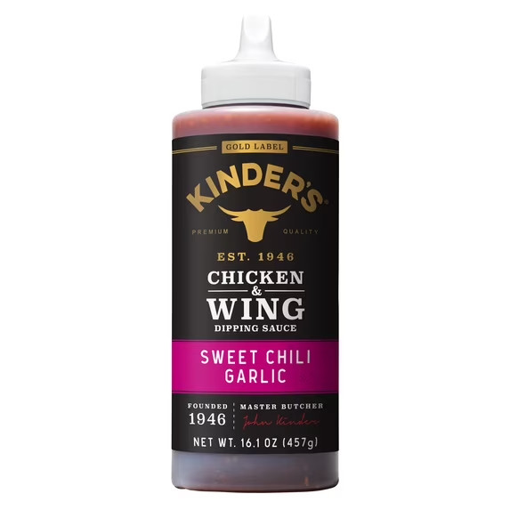 Kinder’s Gold Label Sweet Chili Garlic Dipping Sauce for Chicken & Wings, 16.1oz