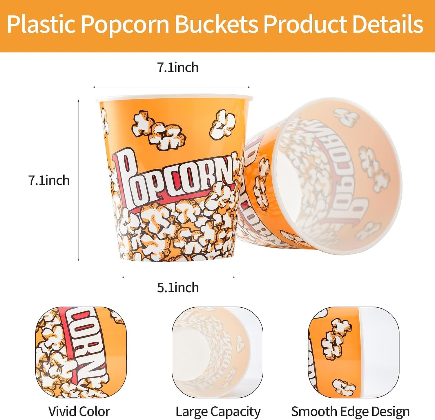 Quality Retro Popcorn Buckets – Reusable Snack Bowls for Celebrations
