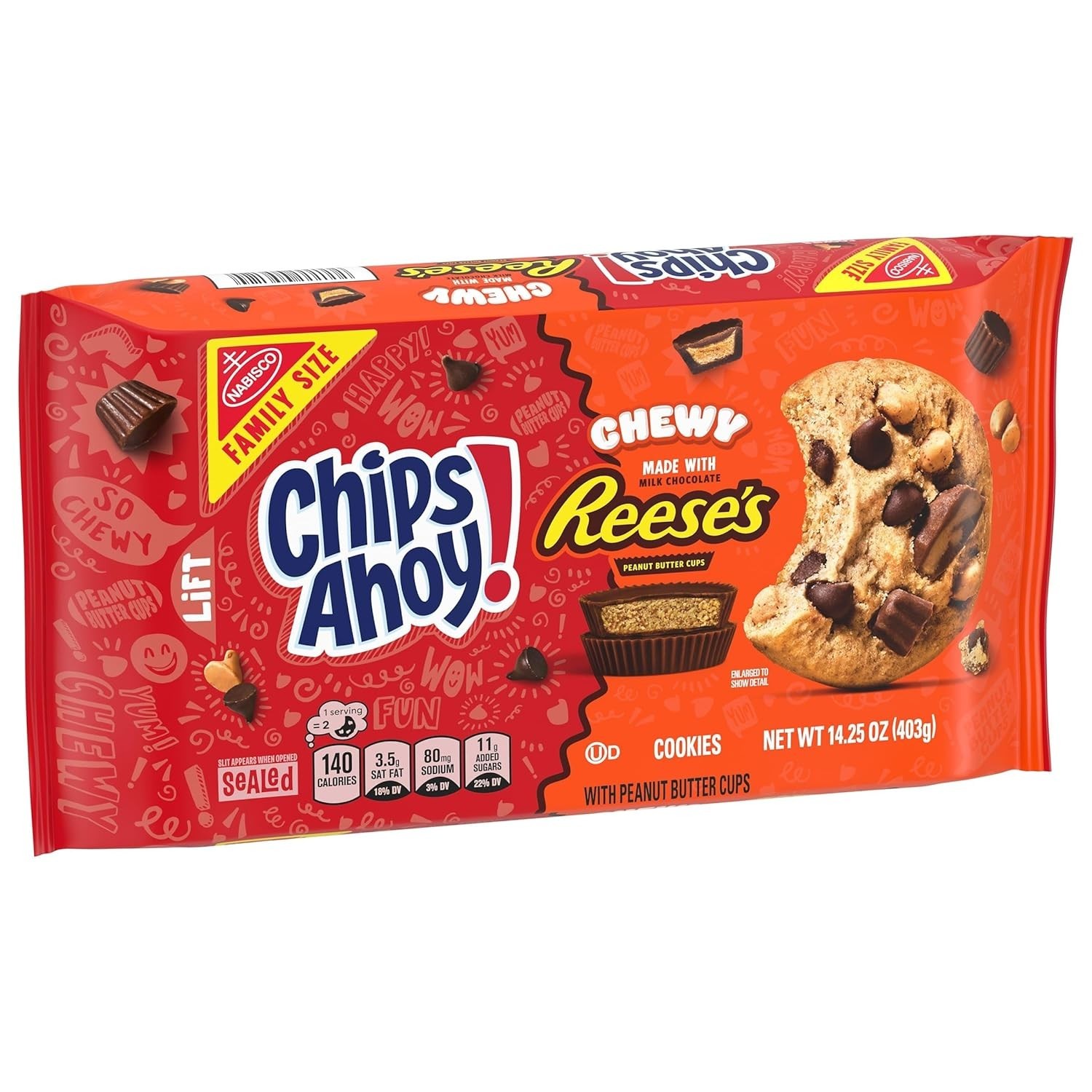 Chewy Chocolate Chip Cookies with Reese’s Cups – Perfect Family Snack 14.25 oz