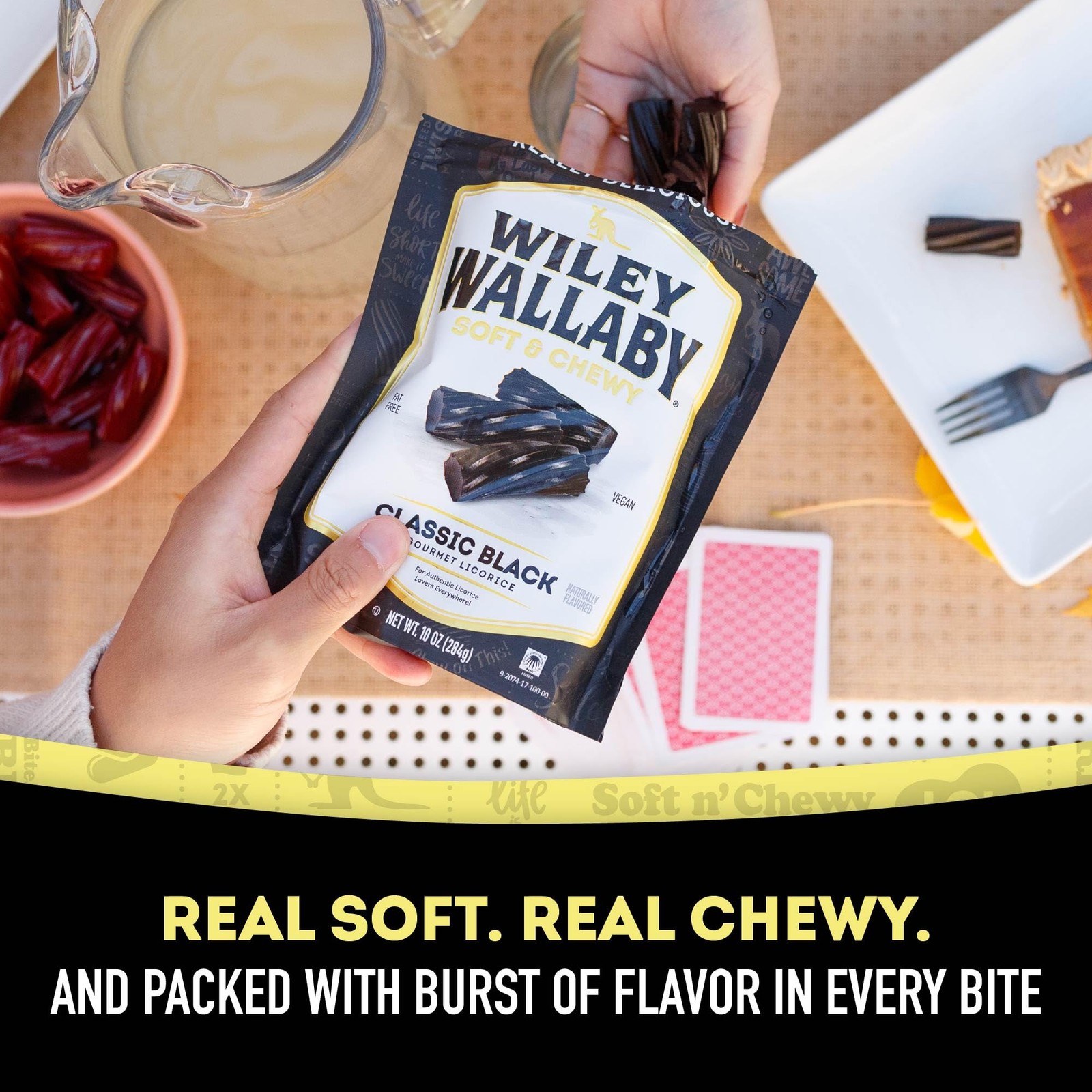 Wiley Wallaby Licorice 24 Ounce Classic Gourmet 24 (Pack of 3), Black