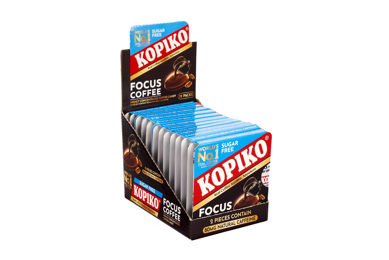 Coffee Candy – Highly Concentrated Coffee Candy, 12 pack box with 4 Focus can…