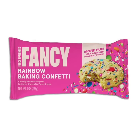 Fancy Sprinkles Rainbow Baking Confetti w Sprinkles & Candy-Coated Chocolate 8oz