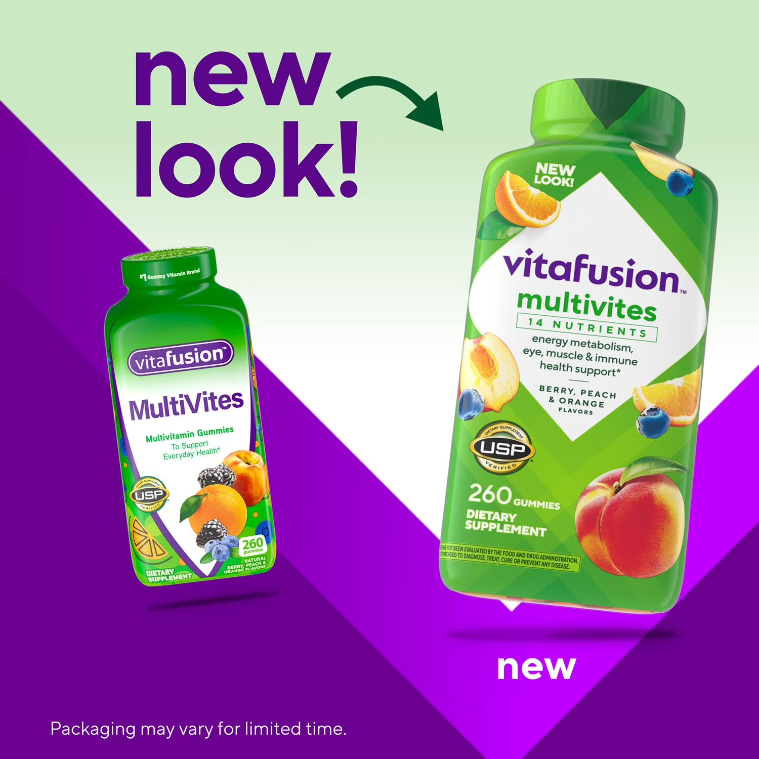 Vitafusion Multivites Daily Multivitamin for Men and Women Gummy Vitamins 260 ct