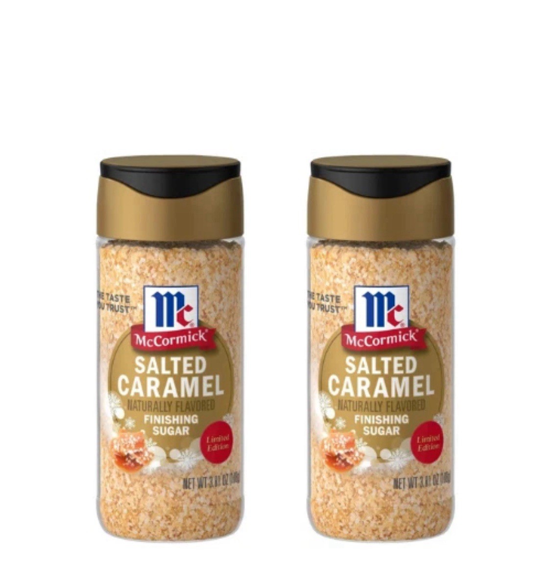 McCormick Salted Caramel Flavor Finishing Sugar Bake Sprinkle or Garnish 2 Pack
