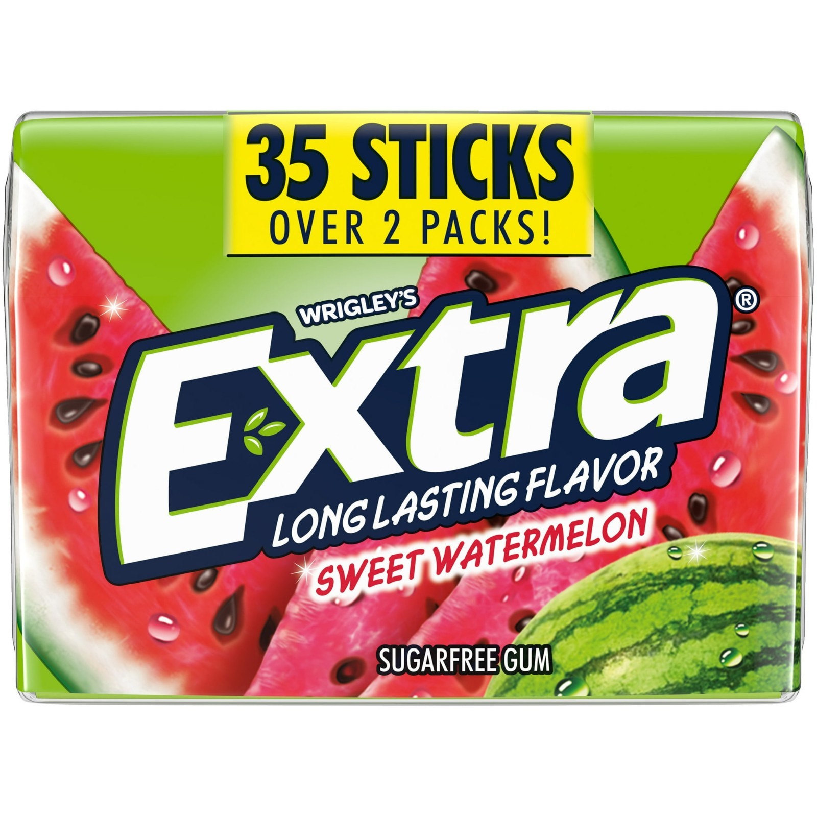 Extra Sweet Watermelon Back To School Sugar Free Chewing Gum – 35 Stick Pack