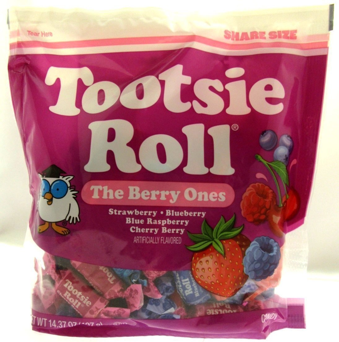Tootsie Roll The Berry Ones Chews Assorted Fruit Rolls Candy Candies 14.37oz bag
