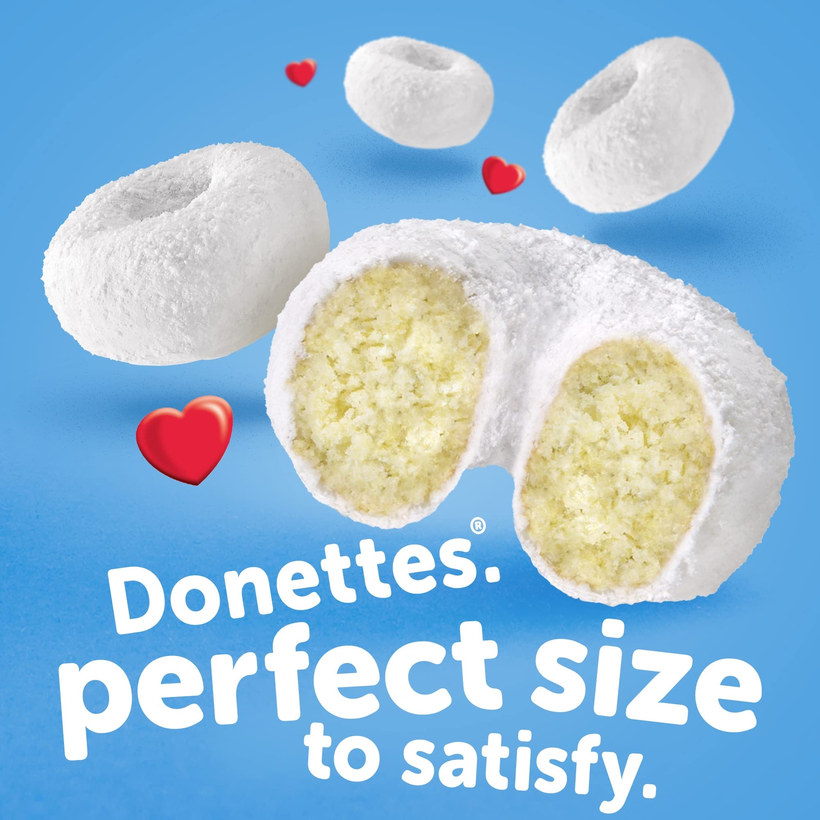 Hostess Donettes Powdered Bagged, 10 Ounce