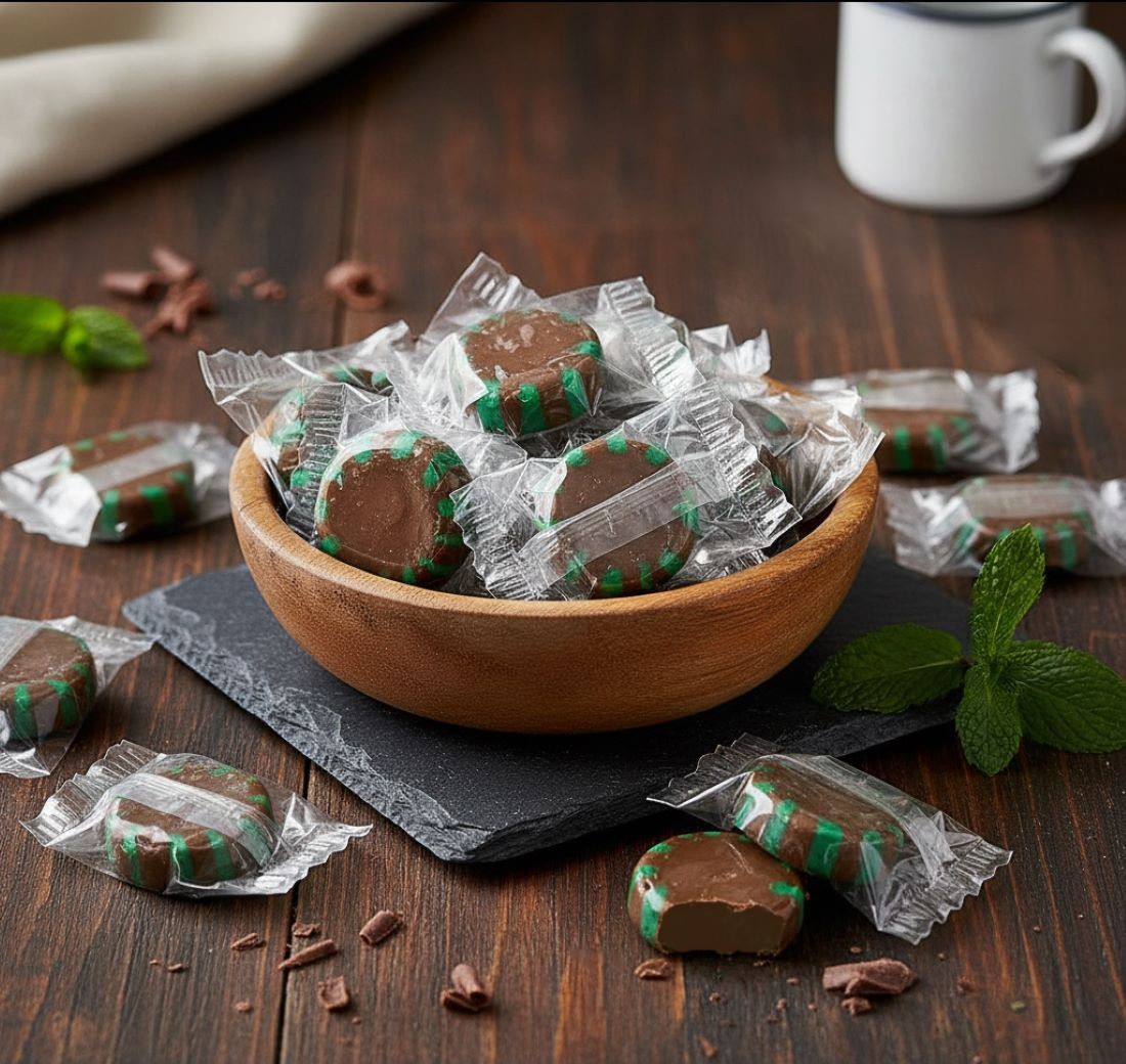 SweetGourmet Chocolate Starlight Mint | Bulk Wrapped Hard Candy |