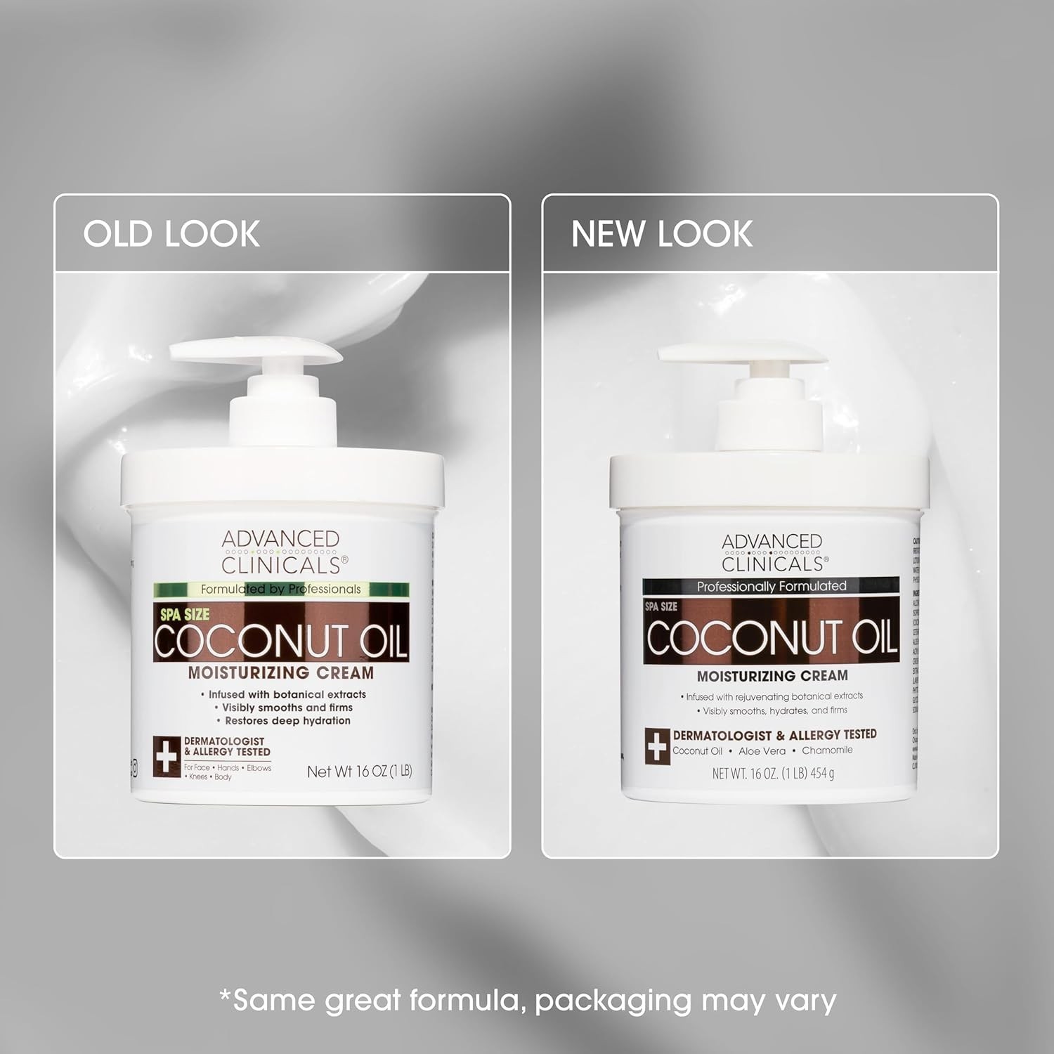 Advanced Clinicals 16 oz Coconut Oil Cream – Ultimate Hydration & Anti-Aging