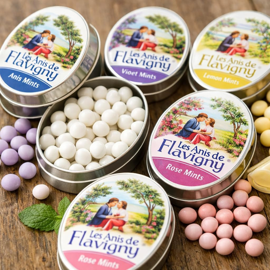 Les Anis De Flavigny Rose French Mints 1.75Oz Pack Of 1 Grocery Candy