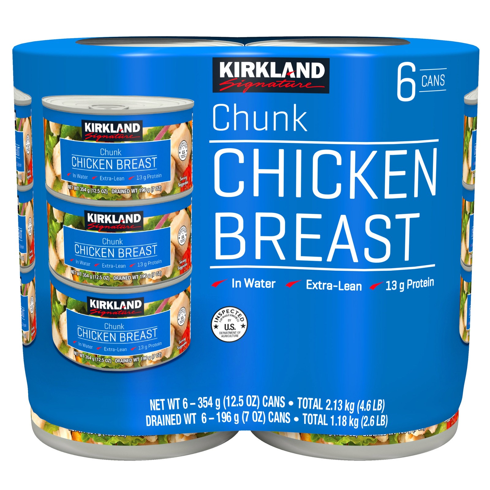 KIRKLAND SIGNATURE CANNED CHICKEN 6/12.5 OZ