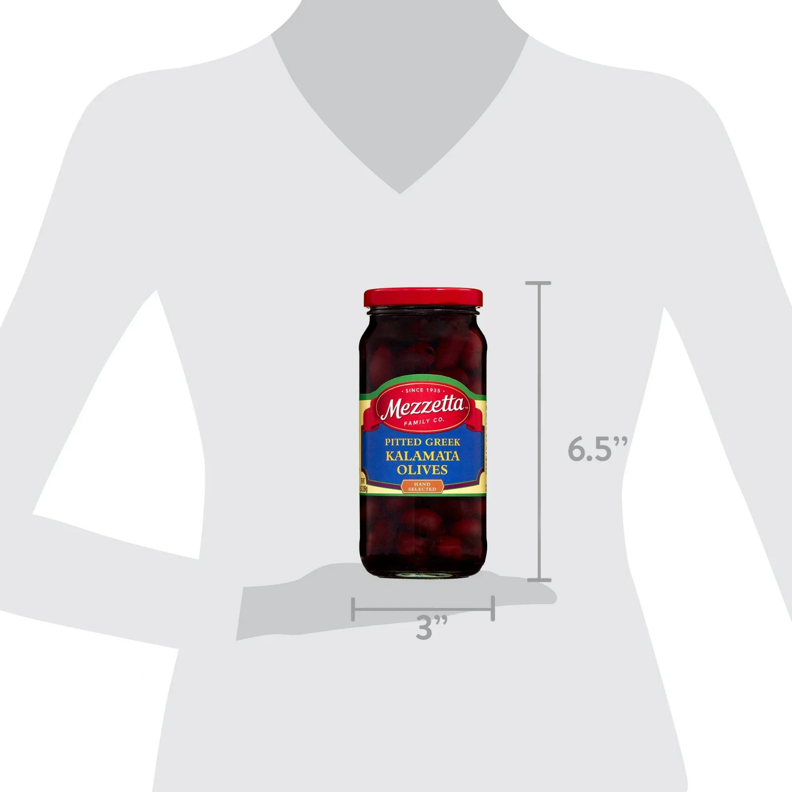 Mezzetta pitted Greek Kalamata olives 9.5 oz jar….