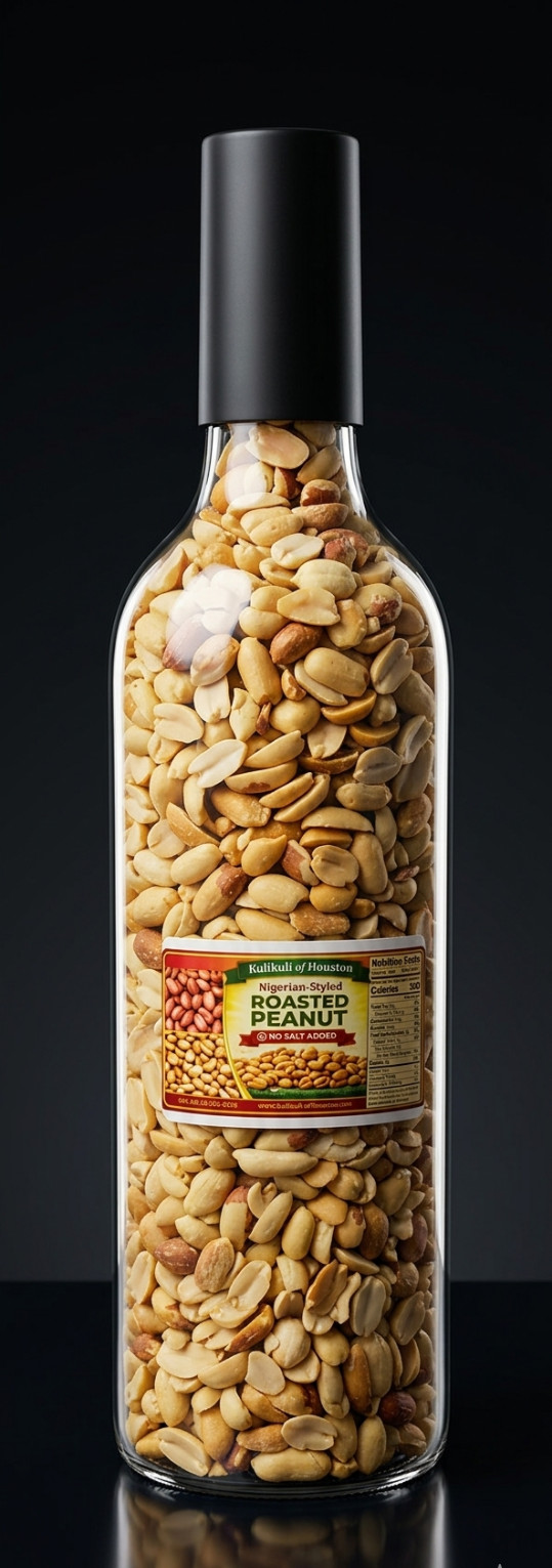 Nigerian Styled Roasted Groundnuts, Lightly Salted, Organic food | 460g, Sealed