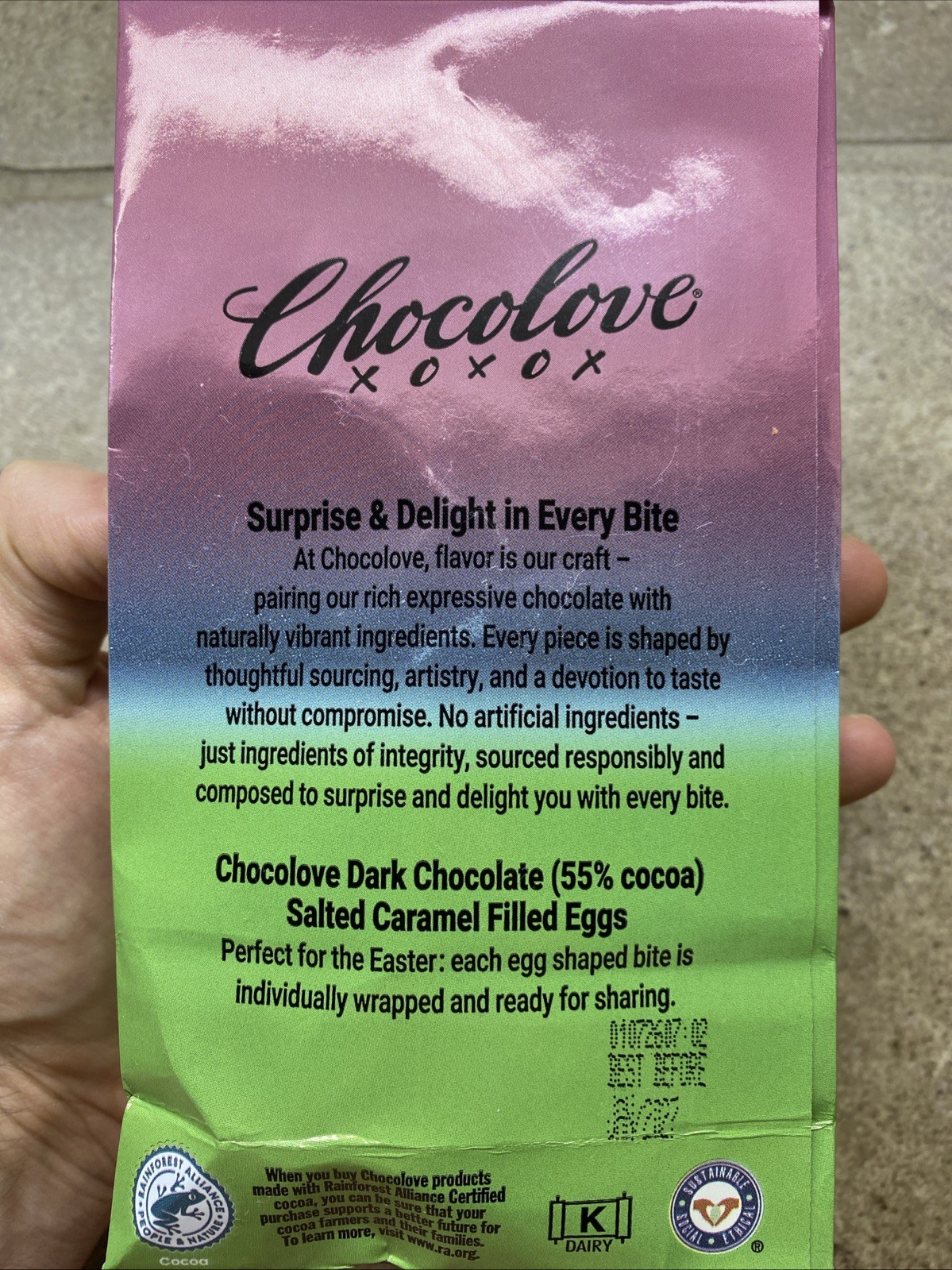 14 CHOCOLOVE Milk & Dark Chocolate Peanut Butter & Caramel Hearts, Eggs