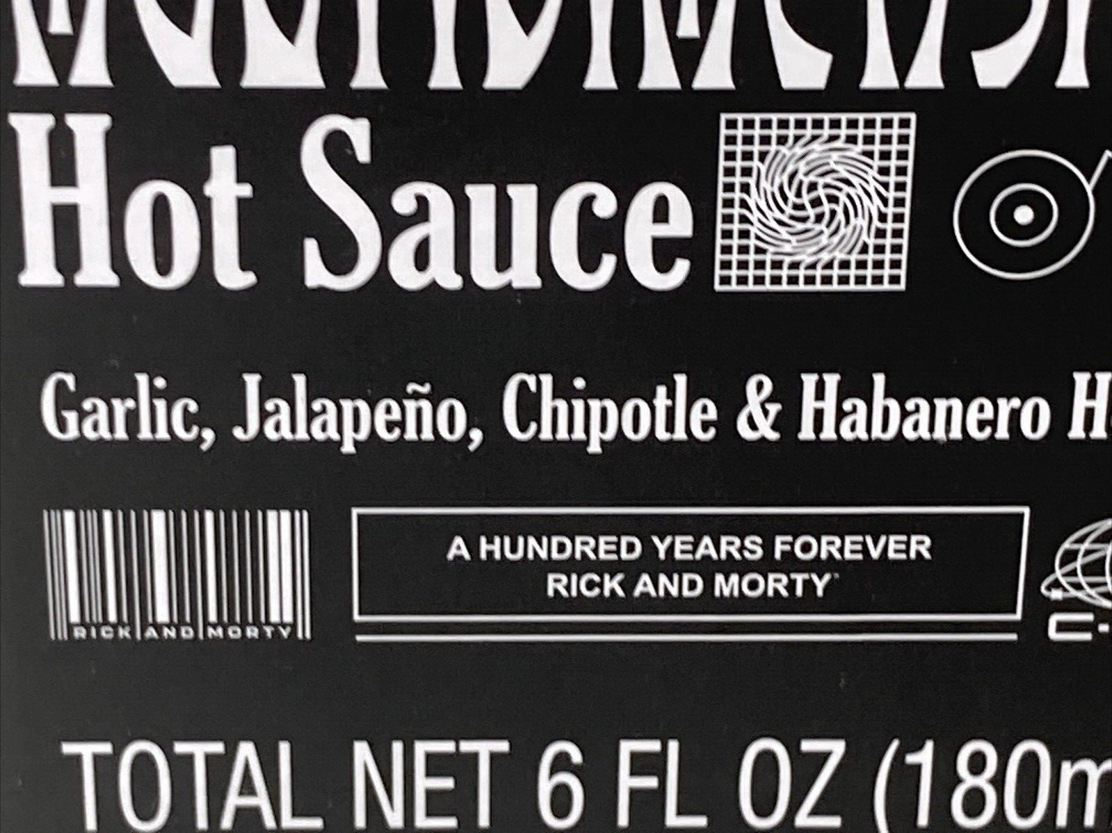 Rick & Morty Interdimensional Hot Sauce Garlic / Jalapeno / Chipotle / Habanero