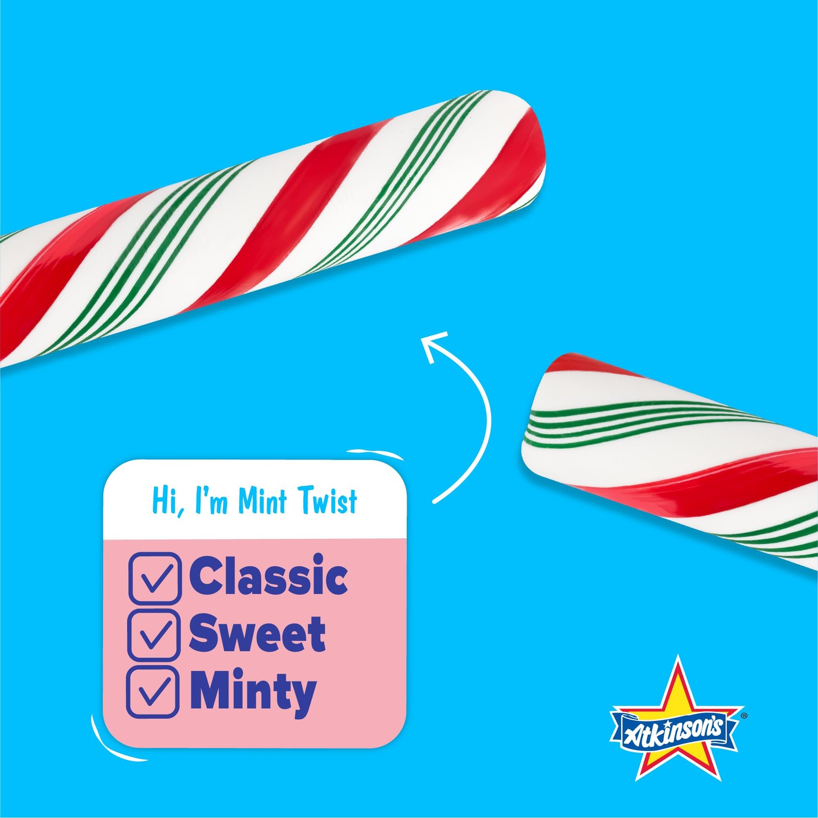 Mint Twists Giant Peppermint Stick Red and White 2 lb