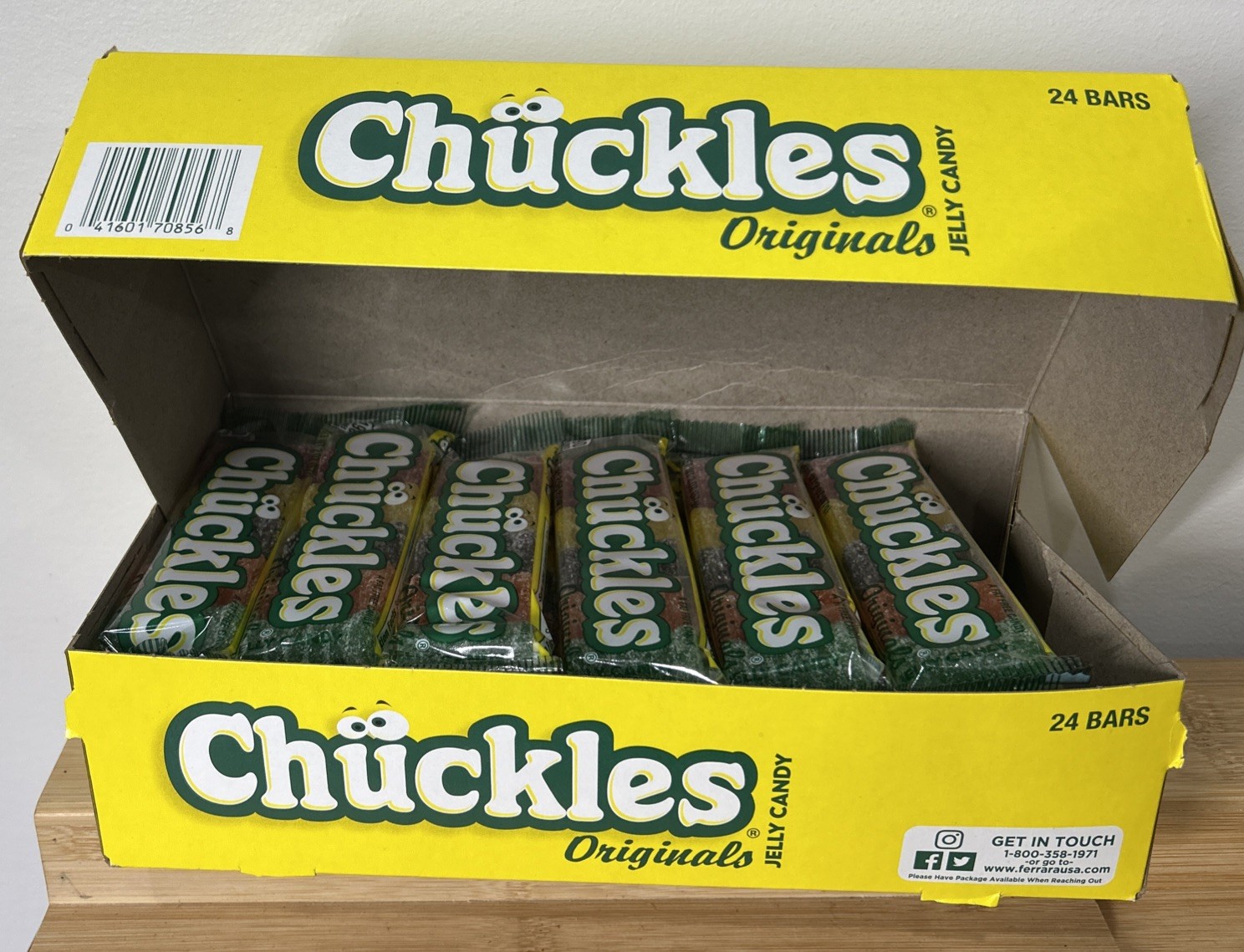 Chuckles Original, Jelly Sugar-Coated Candies, Fruit Flavored Candy,(Pack of 24)