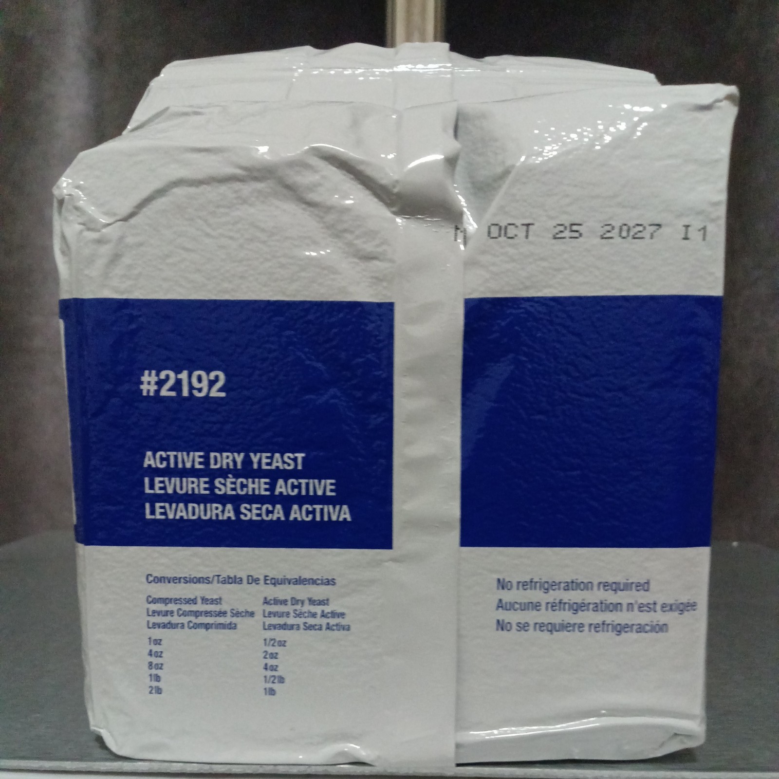Fleischmanns Active Dry Yeast Vacuum Pack – 2lb 907g