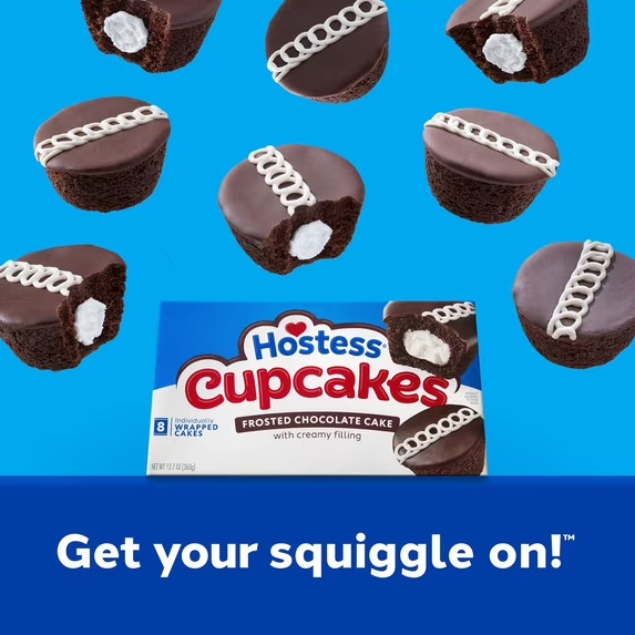 (3 pack) Hostess Cupcakes, Chocolate Snack Cakes, 12.7 oz Box (8 Count)