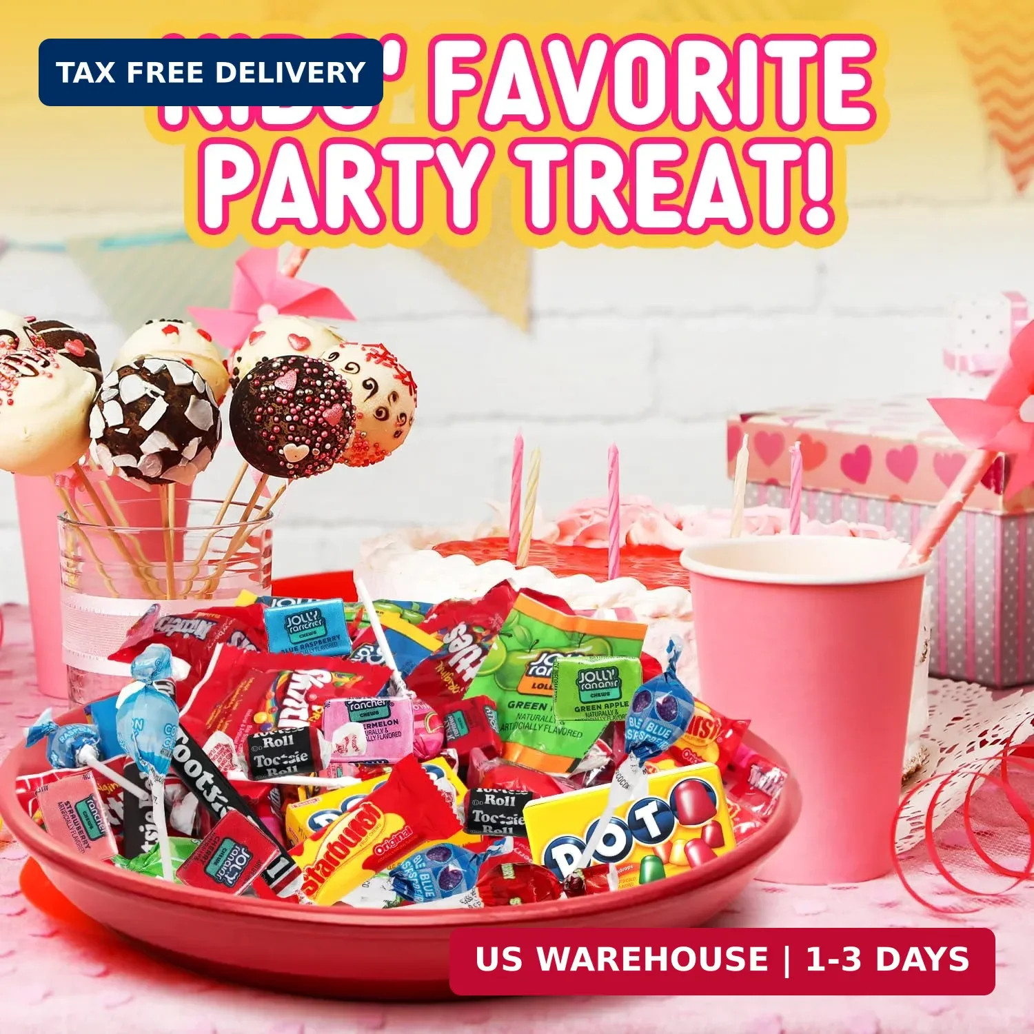Bulk Candy Variety Pack 2 Pounds Assortment, Approx. 100 Individually Wrapped Fu