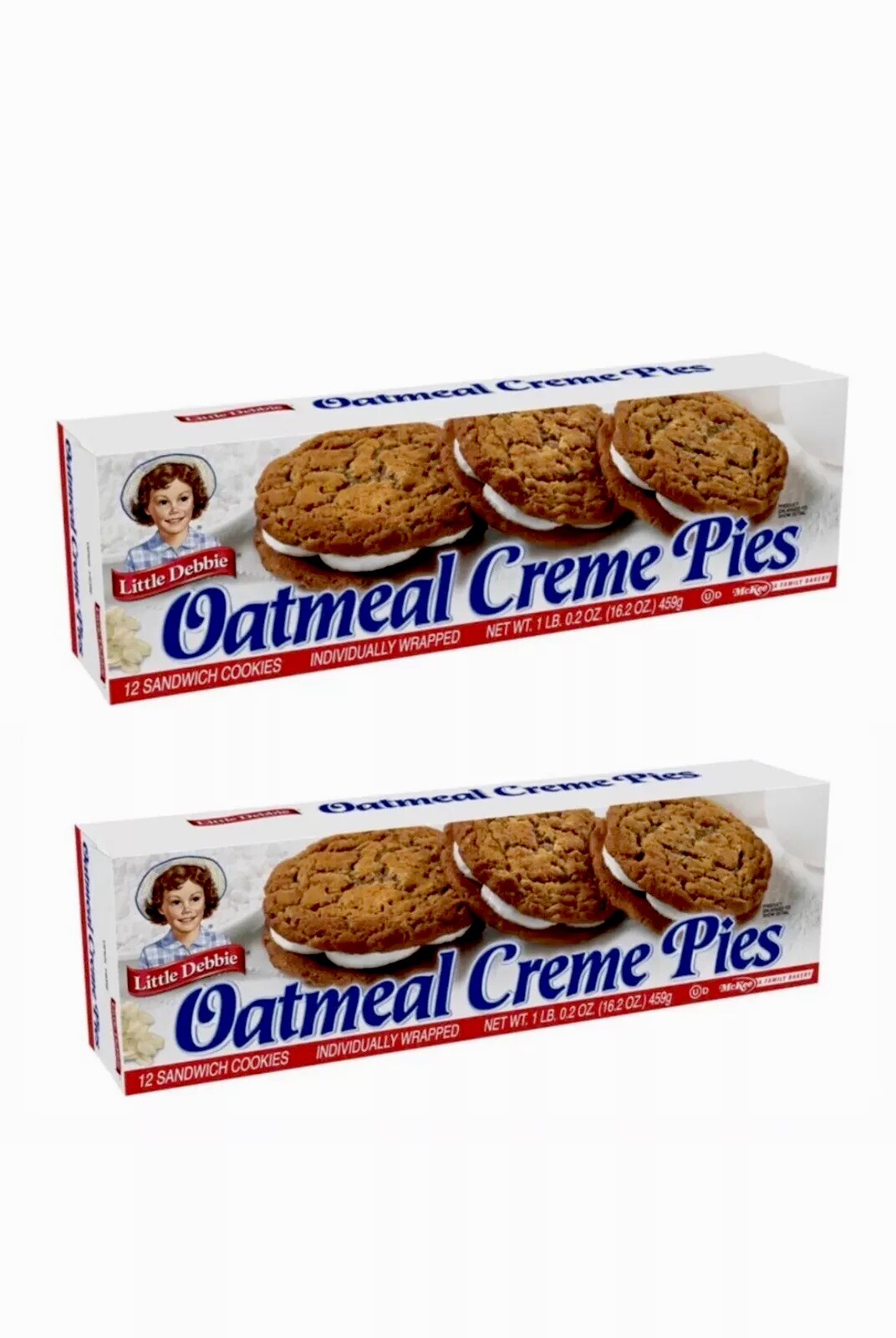 Oatmeal Creme Pies, 16.2 Ounce Little Debbie (2Boxes) Free Shipping!!!