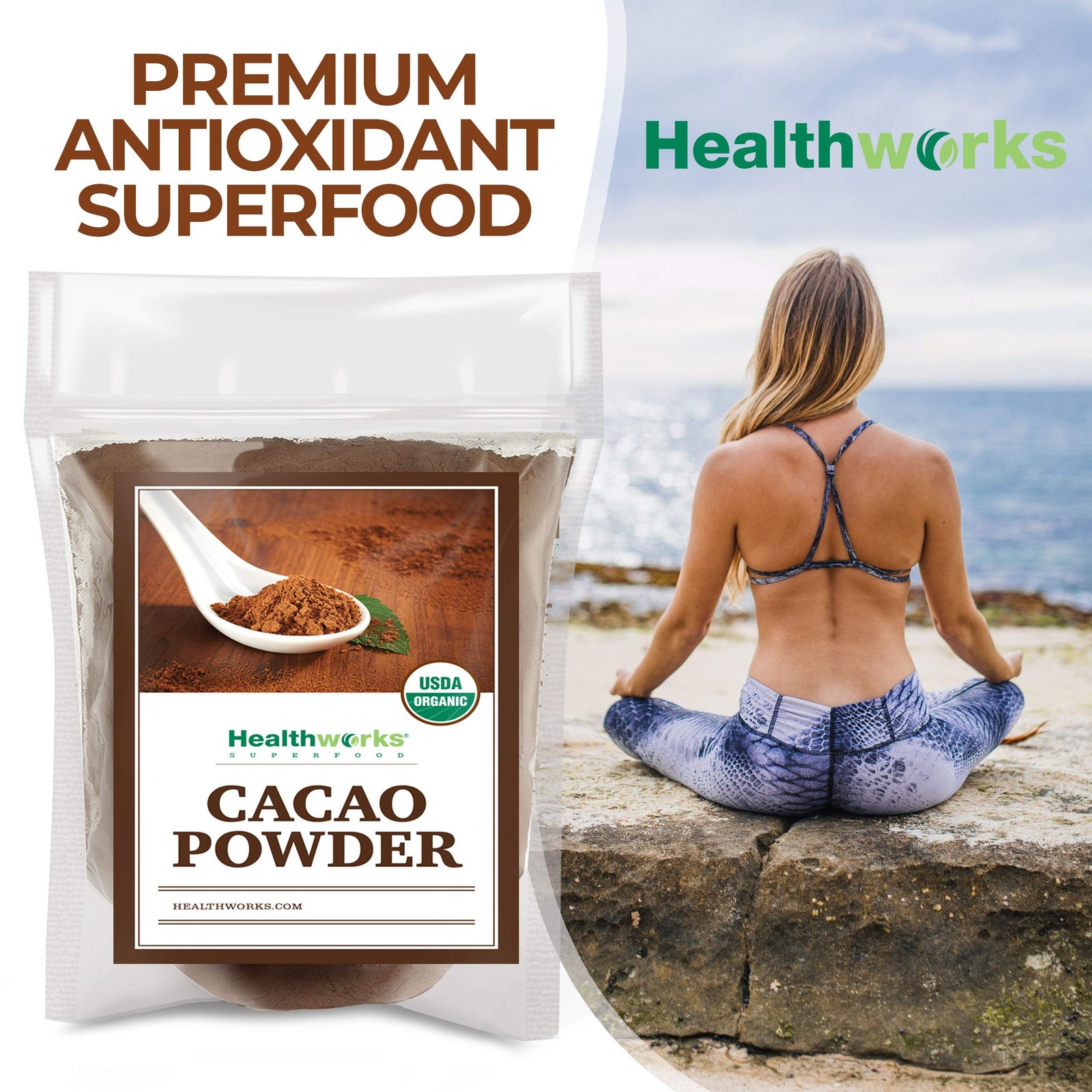 Healthworks Superfoods Organic Cacao Powder – 48 Oz / 3 3 Pound (Pack of 1)