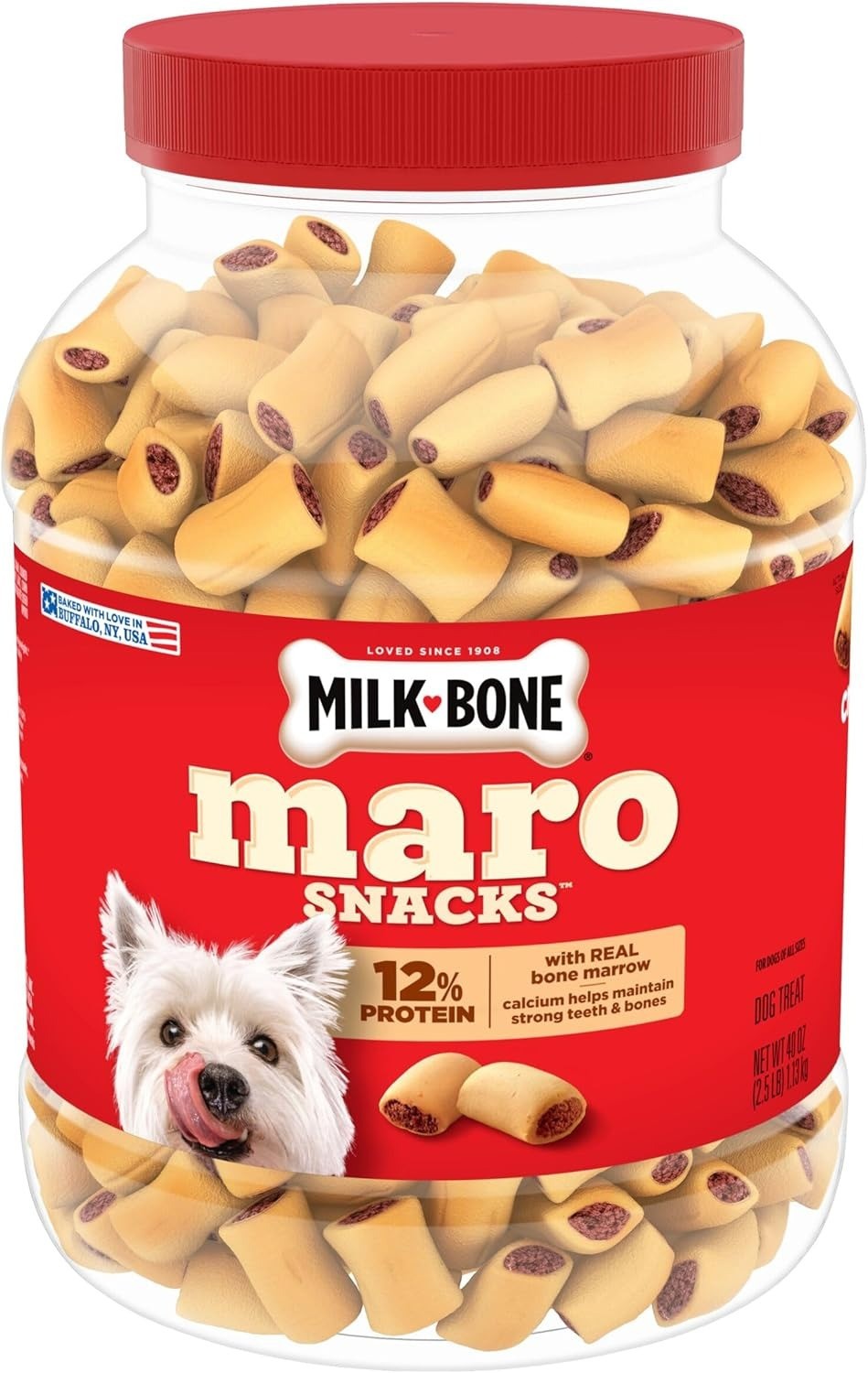 Small Dog Treats Milk-Bone W/ Real Bone Marrow 40 Oz Canister Everyday Snack