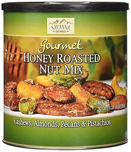 2 Pack Savanna Orchards Gourmet Honey Roasted Nut Mix with Pistachio 30 oz. Can