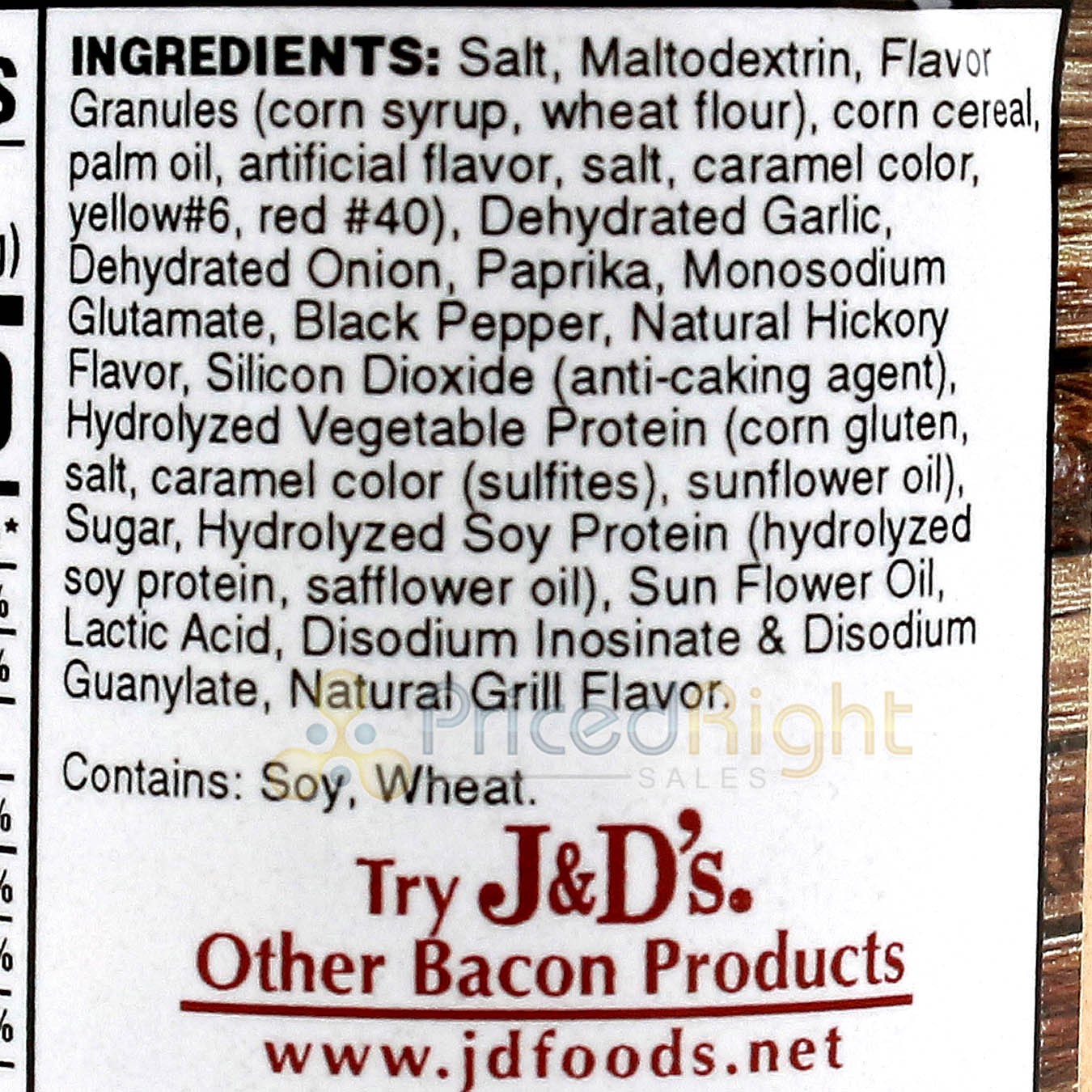 J&D’s Hickory Bacon Salt 2.75oz All Natural Bacon Flavored Seasoning Spice Rub