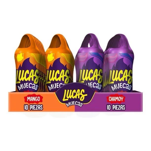 LUCAS MUECAS 🇲🇽 PALETAS con chile en polvo mango y chamoy (20 piezas)