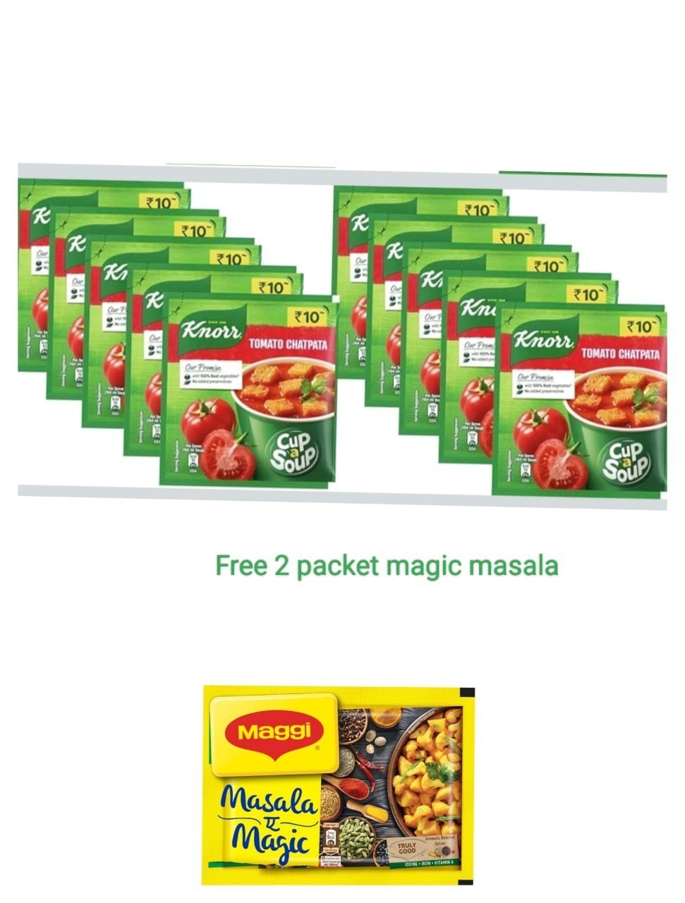 20 Pack KNORR Cup a Soup Instant Soup with TOMATO FLAVOUR soups FREE 2P MAGIC M