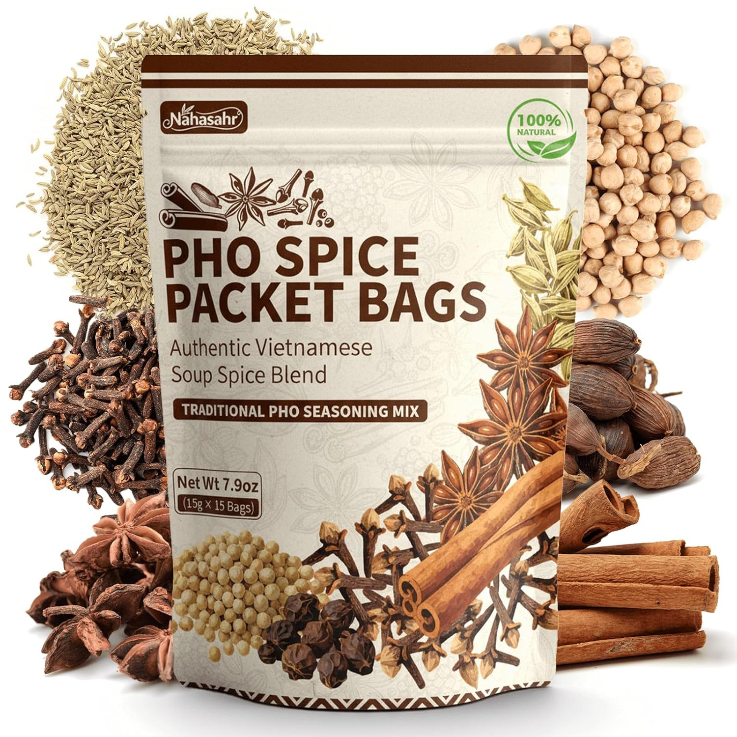 7.9Oz Pho Bac Spice Seasoning, 15 Packs Authentic Vietnamese Pho Broth Spice