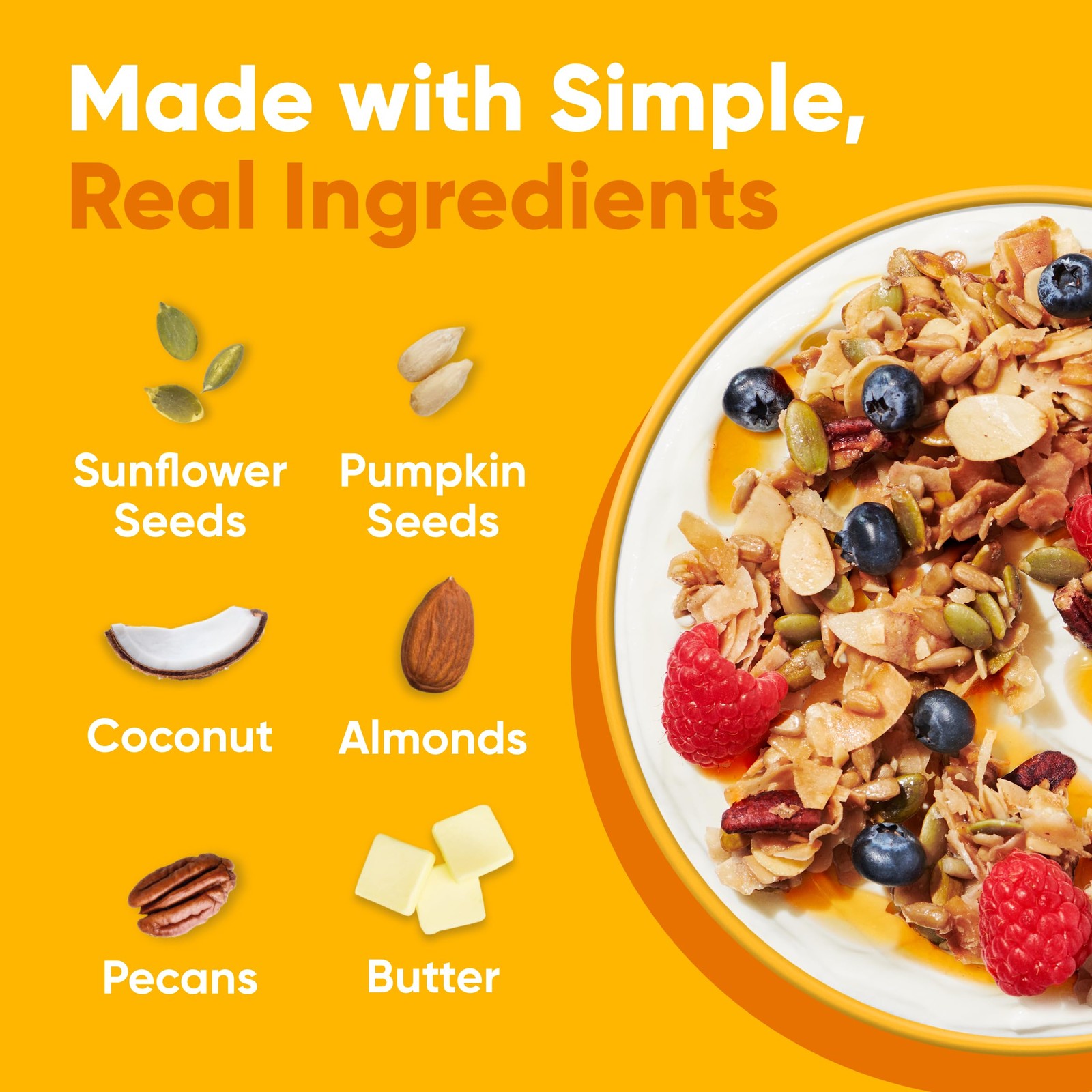 NuTrail Nut Granola Cereal, Honey Nut, No Sugar Added, 8 Ounce (Pack of 1)