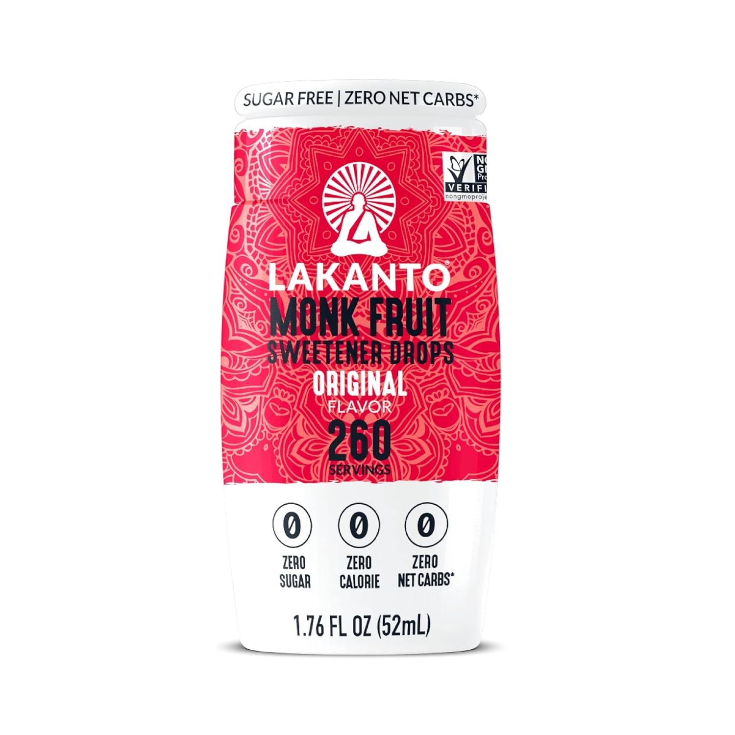 Lakanto Liquid Monk Fruit Extract Drops,Original Flavor, 1.76 Fl Oz