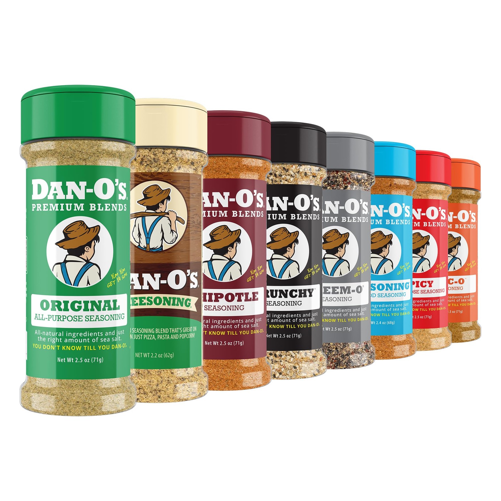 DanO’s Seasoning Variety Pack – 8 Bottle Set ExtraSmall Bottles – Original, S…
