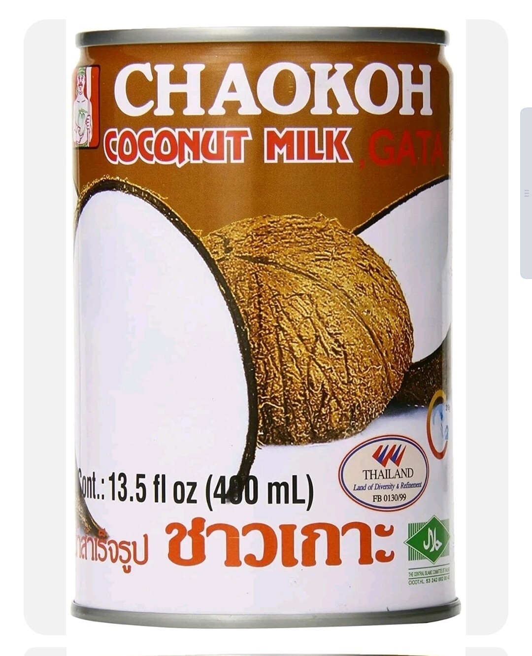 Chaokoh Coconut Milk 13.5 oz each (Pack Of 4)