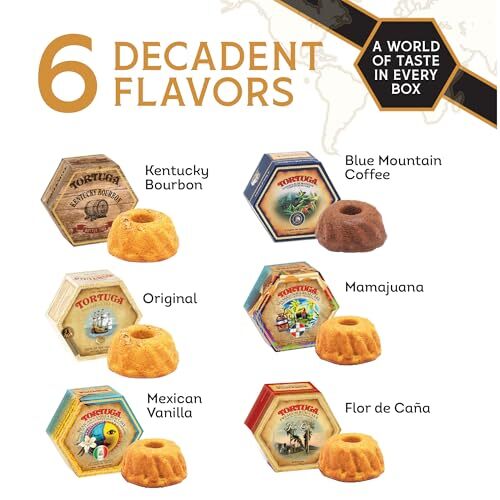 TORTUGA Provenance Rum Cake Variety Pack – 4 Assorted Flavor Names , Sizes